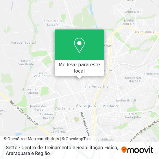 Setto - Centro de Treinamento e Reabilitação Física mapa