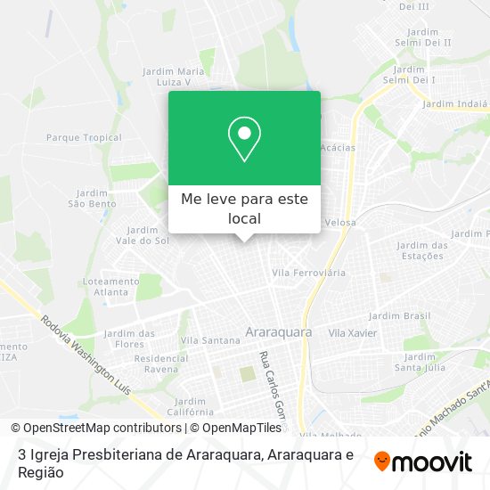 3 Igreja Presbiteriana de Araraquara mapa