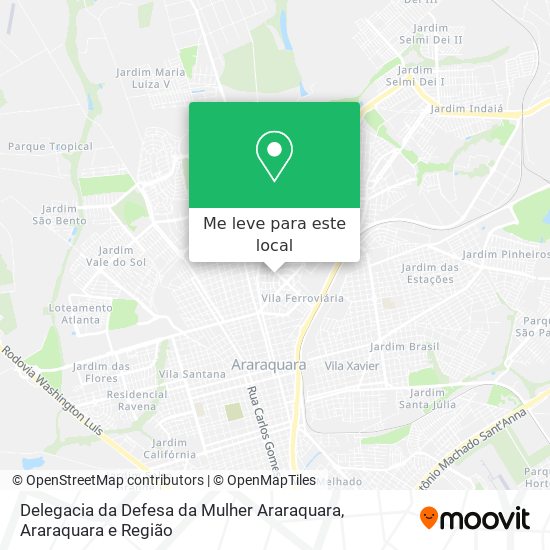 Delegacia da Defesa da Mulher Araraquara mapa