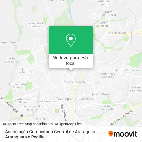 Associação Comunitária Central de Araraquara mapa