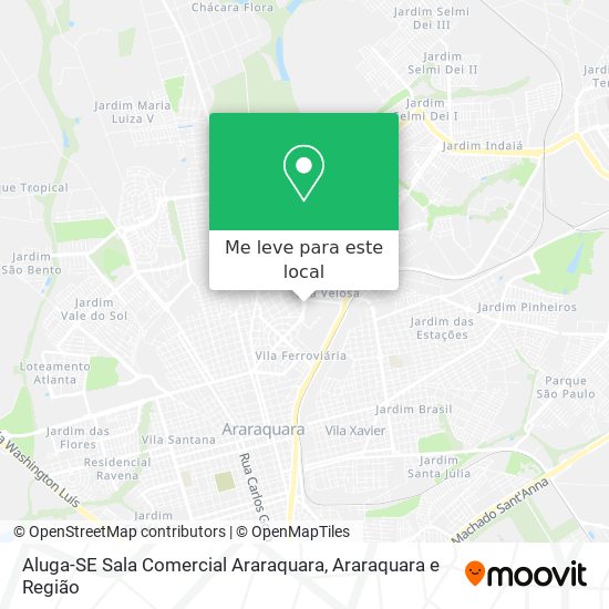 Aluga-SE Sala Comercial Araraquara mapa