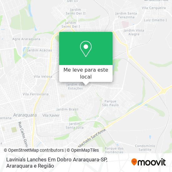 Lavínia's Lanches Em Dobro Araraquara-SP mapa