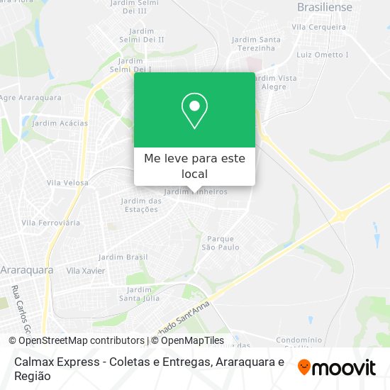 Calmax Express - Coletas e Entregas mapa