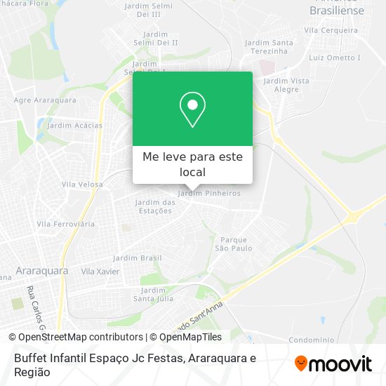 Buffet Infantil Espaço Jc Festas mapa