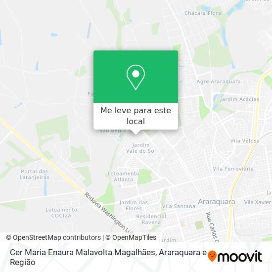 Cer Maria Enaura Malavolta Magalhães mapa