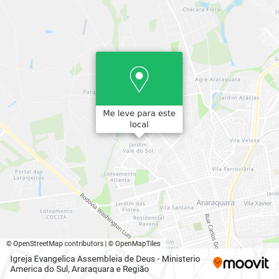 Igreja Evangelica Assembleia de Deus - Ministerio America do Sul mapa