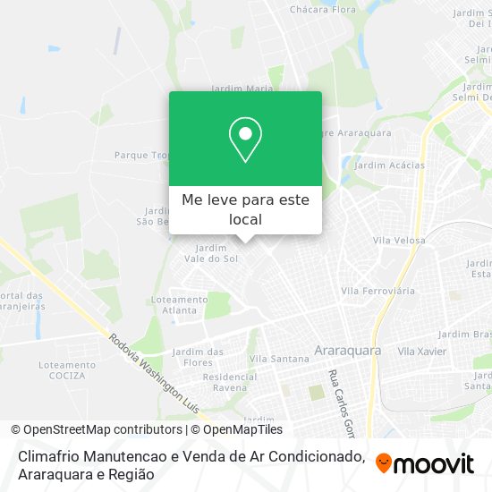 Climafrio Manutencao e Venda de Ar Condicionado mapa