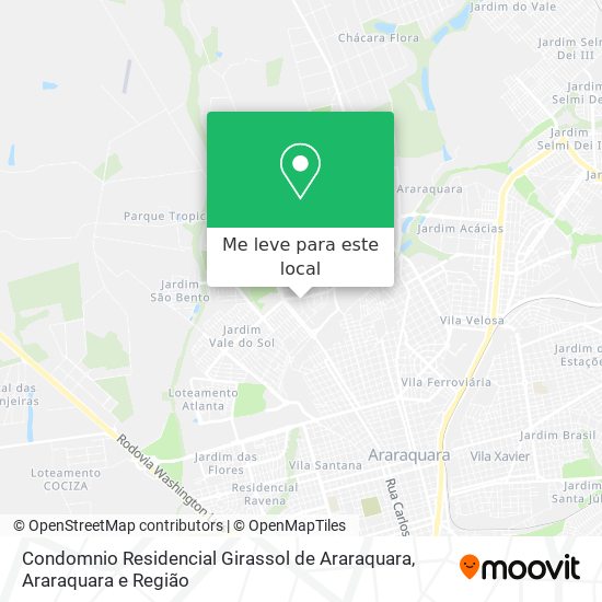 Condomnio Residencial Girassol de Araraquara mapa