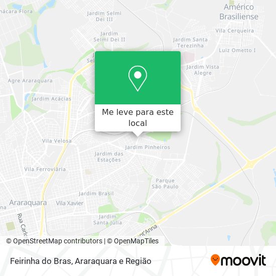 Feirinha do Bras mapa
