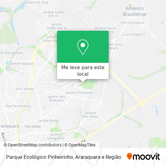 Parque Ecológico Pinheirinho mapa