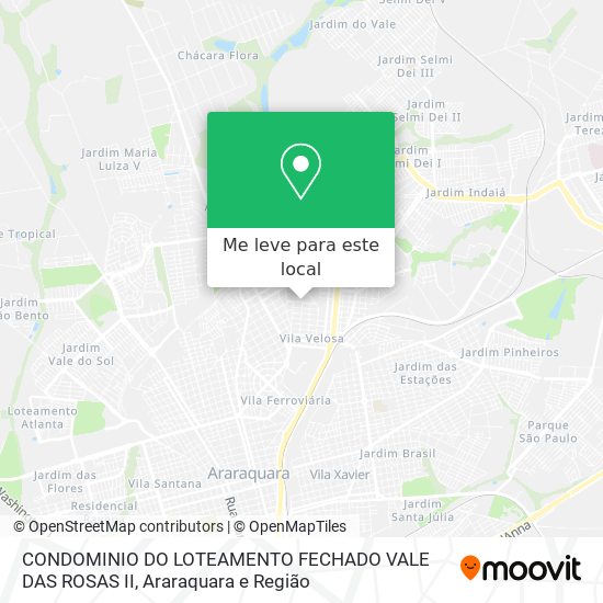 CONDOMINIO DO LOTEAMENTO FECHADO VALE DAS ROSAS II mapa