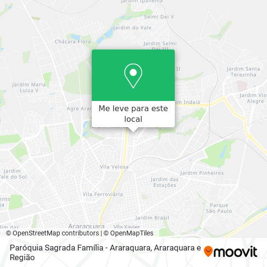 Paróquia Sagrada Família - Araraquara mapa