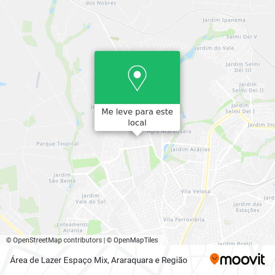 Área de Lazer Espaço Mix mapa
