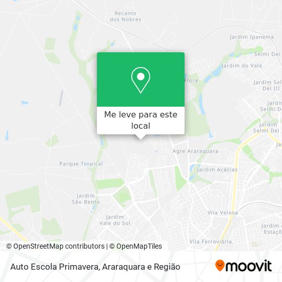 Auto Escola Primavera mapa