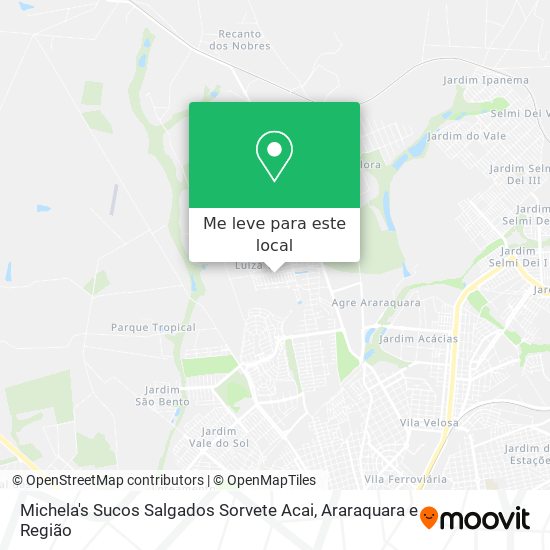 Michela's Sucos Salgados Sorvete Acai mapa