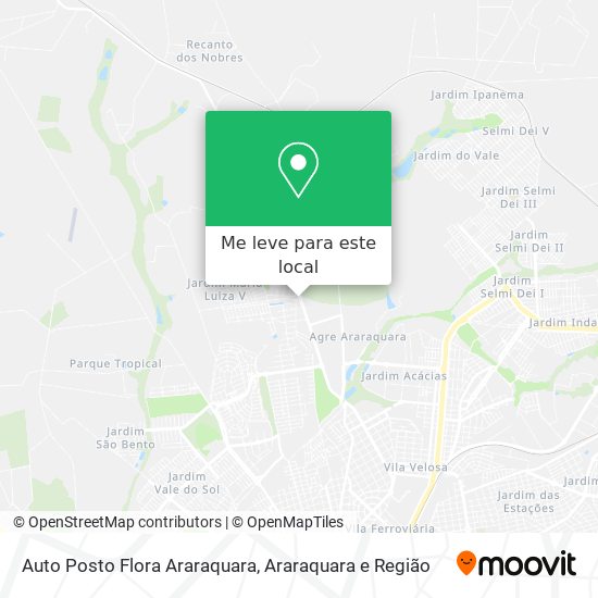 Auto Posto Flora Araraquara mapa