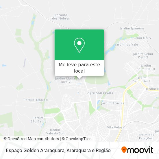Espaço Golden Araraquara mapa