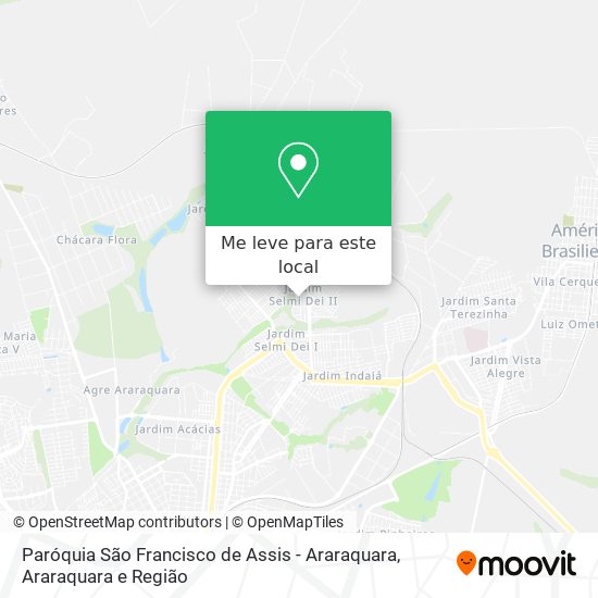 Paróquia São Francisco de Assis - Araraquara mapa