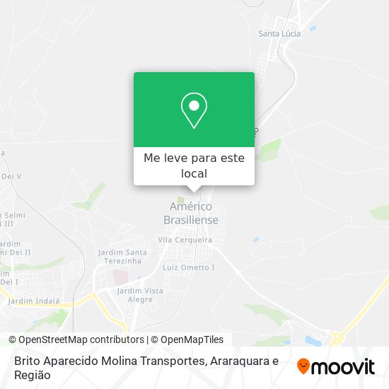 Brito Aparecido Molina Transportes mapa