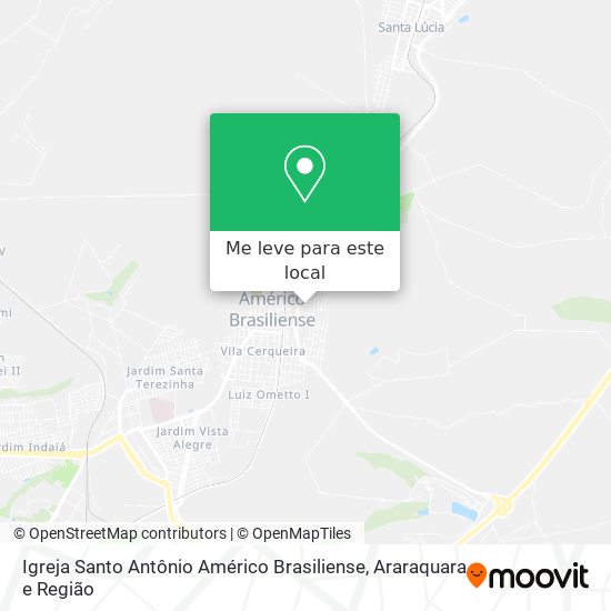 Igreja Santo Antônio Américo Brasiliense mapa