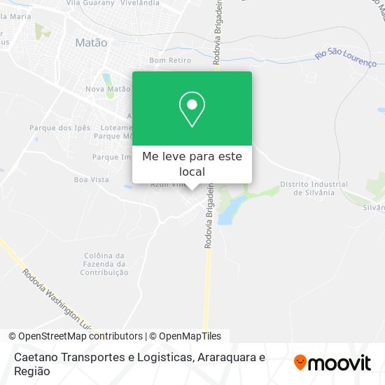 Caetano Transportes e Logisticas mapa