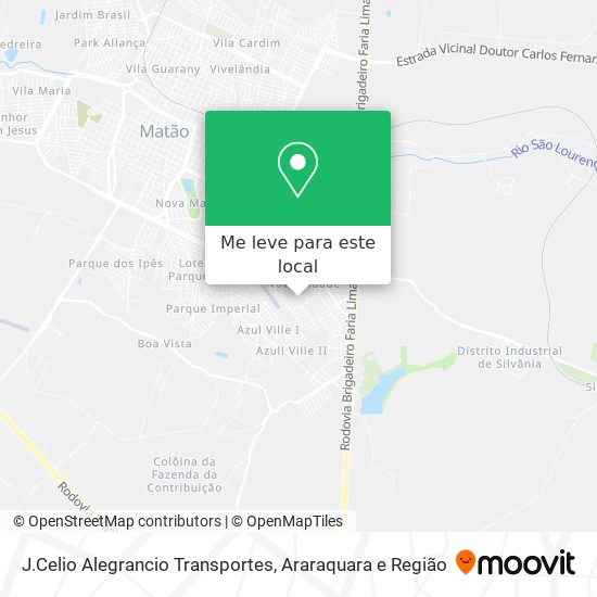 J.Celio Alegrancio Transportes mapa