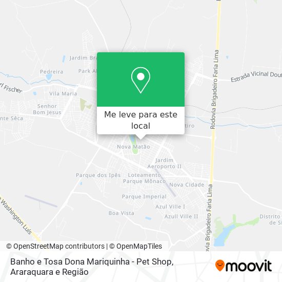 Banho e Tosa Dona Mariquinha - Pet Shop mapa