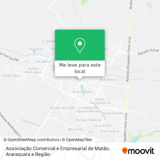 Associação Comercial e Empresarial de Matão mapa