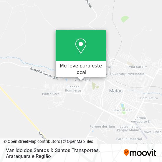 Vanildo dos Santos & Santos Transportes mapa