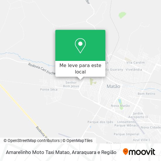Amarelinho Moto Taxi Matao mapa