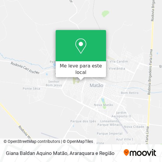 Giana Baldan Aquino Matão mapa