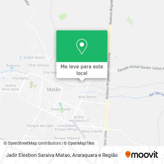 Jadir Elesbon Saraiva Matao mapa