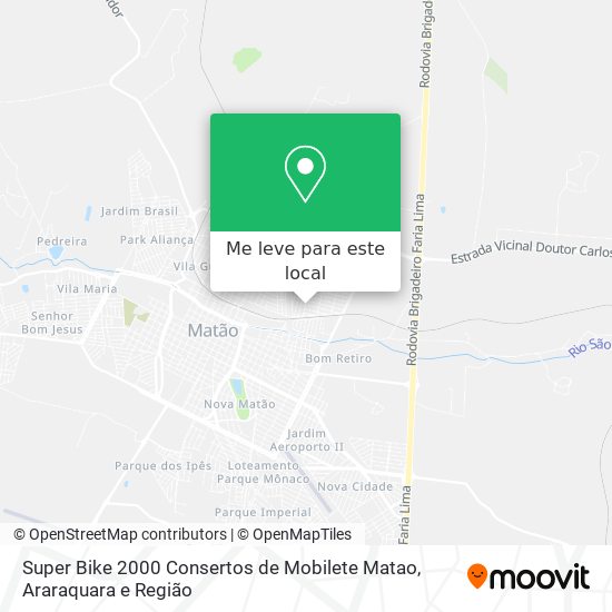 Super Bike 2000 Consertos de Mobilete Matao mapa