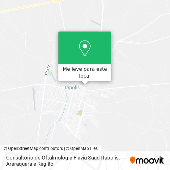 Consultório de Oftalmología Flávia Saad Itápolis mapa