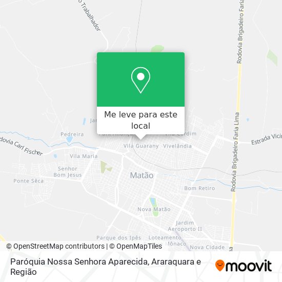 Paróquia Nossa Senhora Aparecida mapa
