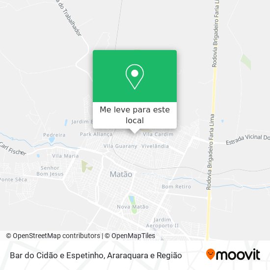 Bar do Cidão e Espetinho mapa