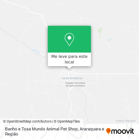 Banho e Tosa Mundo Animal Pet Shop mapa