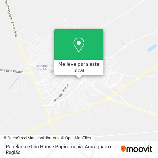 Papelaria e Lan House Papiromania mapa