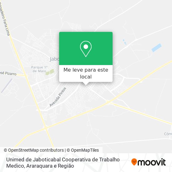 Unimed de Jaboticabal Cooperativa de Trabalho Medico mapa