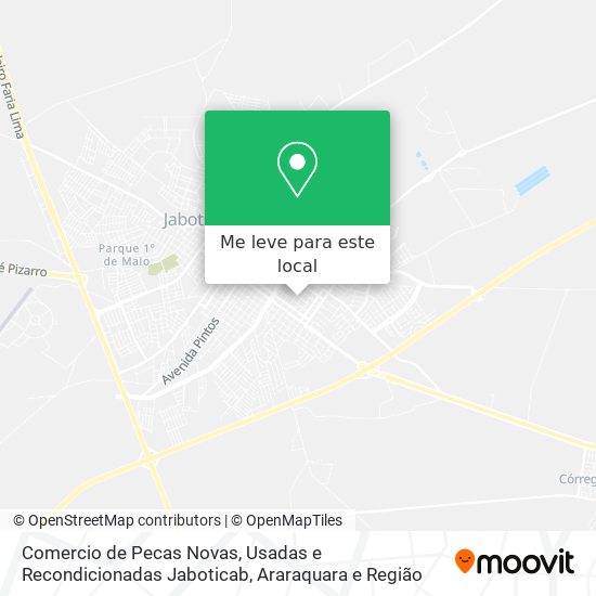 Comercio de Pecas Novas, Usadas e Recondicionadas Jaboticab mapa