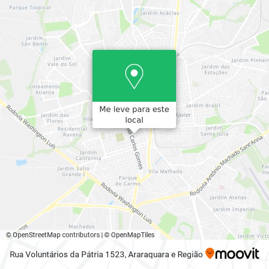 Rua Voluntários da Pátria 1523 mapa