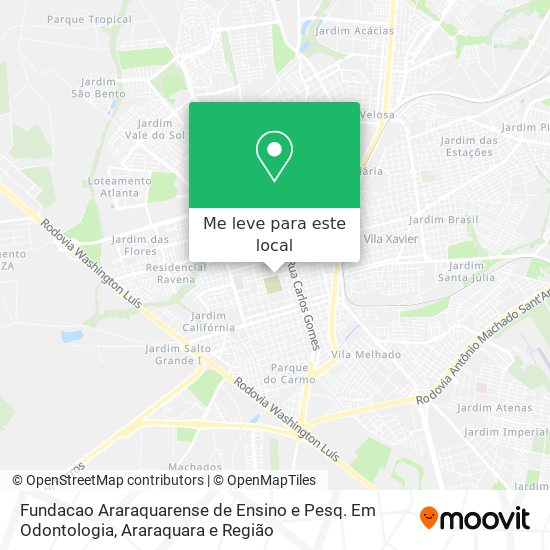 Fundacao Araraquarense de Ensino e Pesq. Em Odontologia mapa