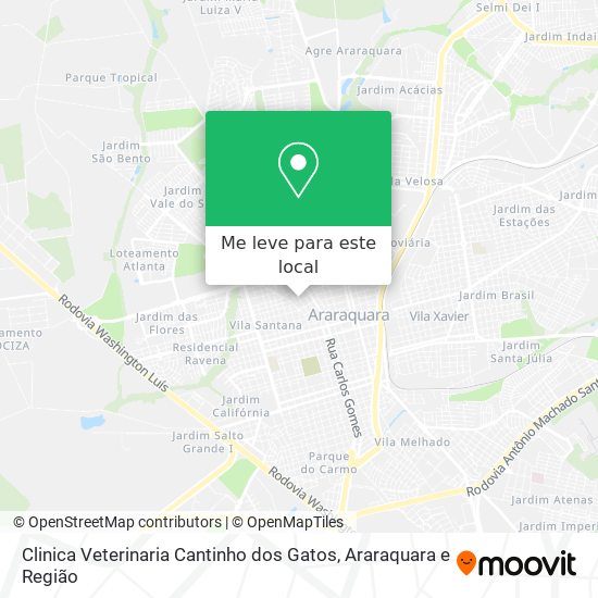 Clinica Veterinaria Cantinho dos Gatos mapa