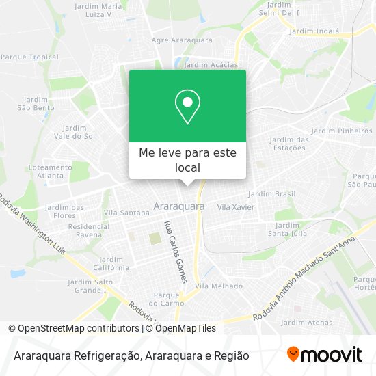 Araraquara Refrigeração mapa