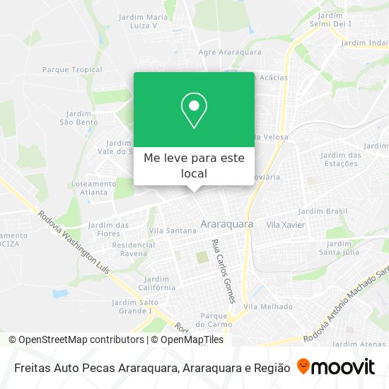 Freitas Auto Pecas Araraquara mapa