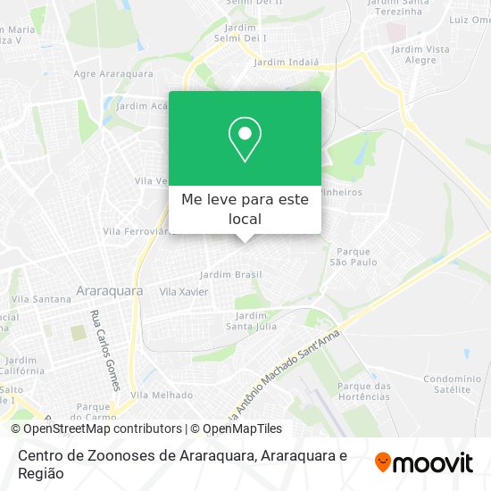 Centro de Zoonoses de Araraquara mapa