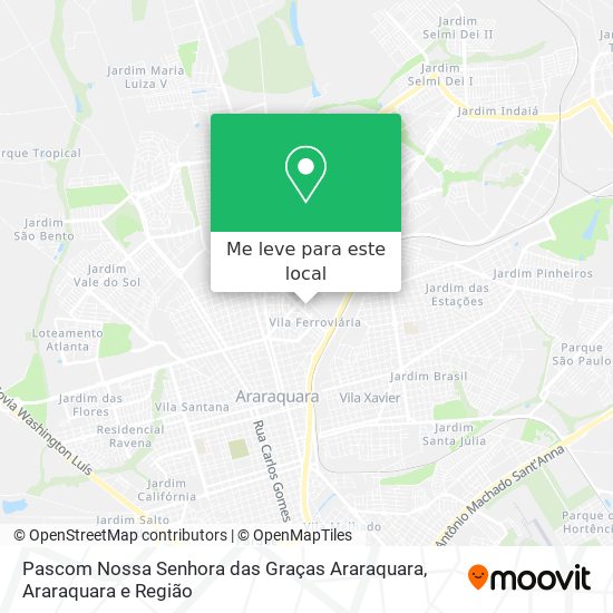 Pascom Nossa Senhora das Graças Araraquara mapa