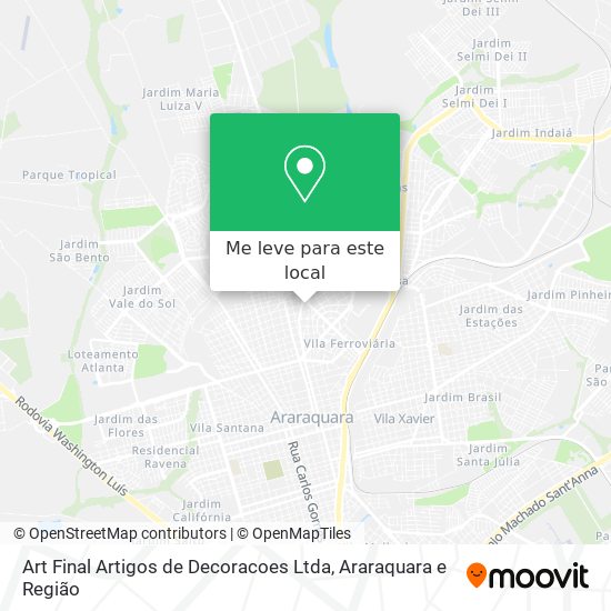 Art Final Artigos de Decoracoes Ltda mapa