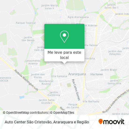 Auto Center São Cristovão mapa
