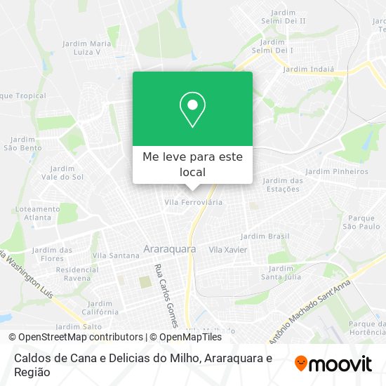Caldos de Cana e Delicias do Milho mapa